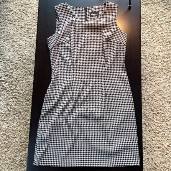 Cimmaron vintage made in USA houndstooth sleeveless dress SZ L - Picture 2 of 11